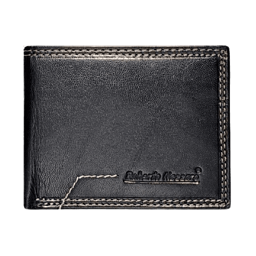 Robero Nazzaro Muški kožni novčanik, Crni