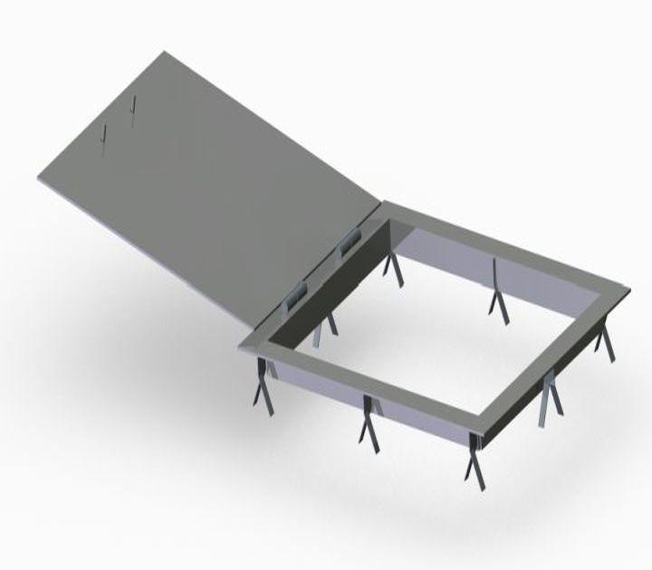 JVS INŽENJERING Šaht, Ugradni, 500x500mm, Sivi