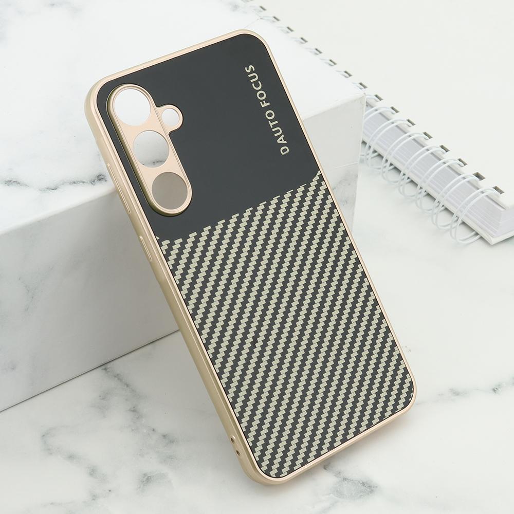 Futrola za telefon Samsung A556B Galaxy A55 5G CARBON LINES, Zlatne boje