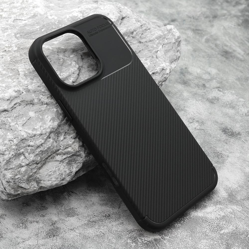 Futrola za telefon iPhone 16 Pro Max CARBON LINES, Crna