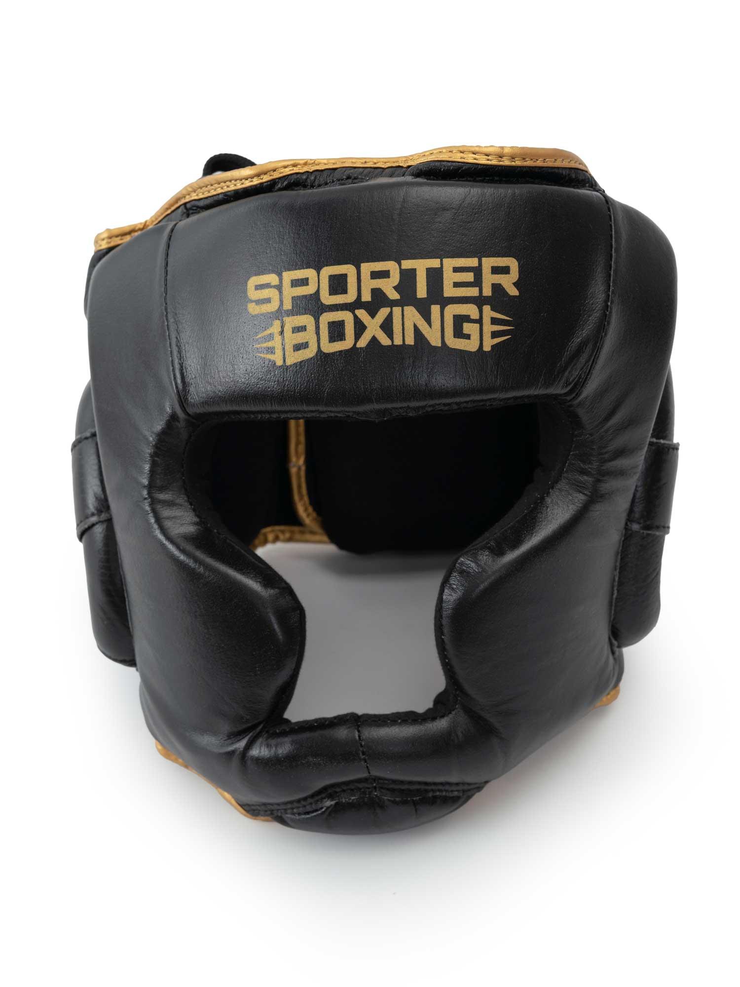 SPORTER BOXING Bokserska kaciga, Kožna, Crna