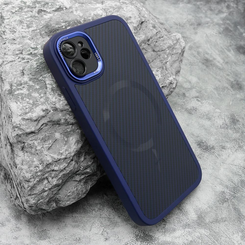 Futrola za telefon iPhone 11 CARBON LINES, Magsafe, Plava