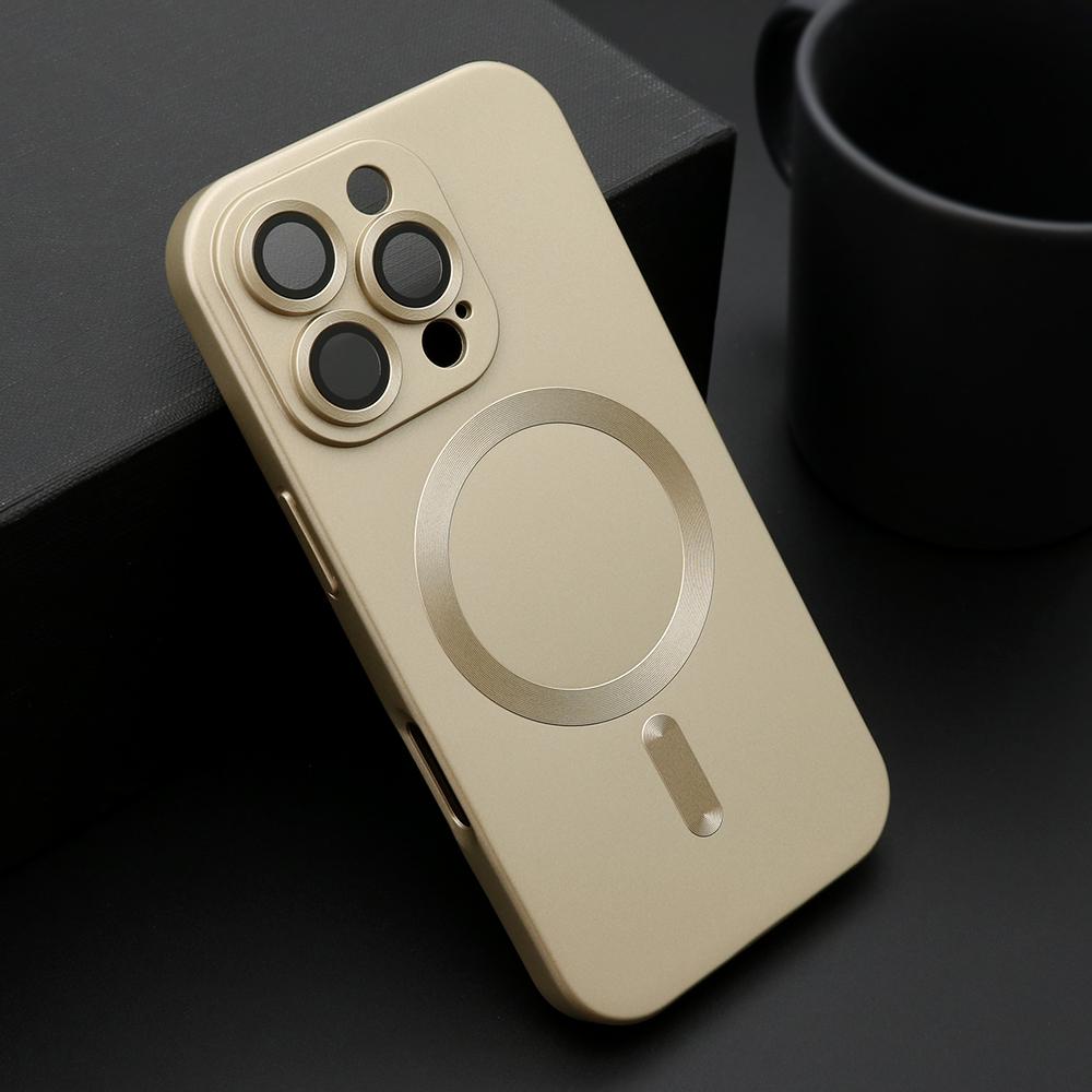 Futrola za telefon iPhone 16 Pro ELEGANT, Magsafe, Zlatne boje