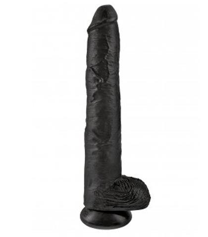King Cock Silikonski realistični dildo, Crni
