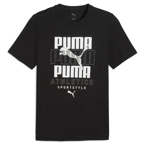 Puma Muška majica Graphic Stacked Graphic Tee, Crna