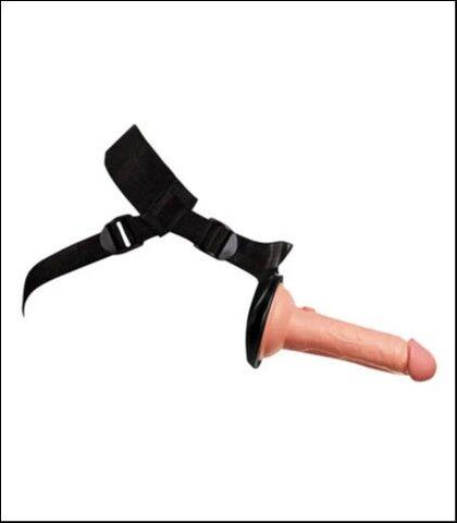 Strap on sa silikonskim dildom, 15cm