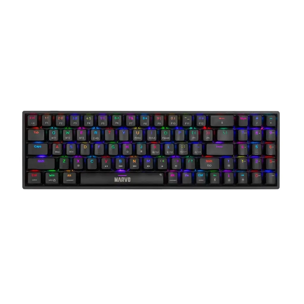 Marvo Bežična tastatura Shogo KG956W 78W, Bluetoth, USB, Crna