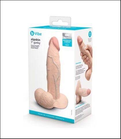 b-Vibe Dildo Slipskin Girthy, 18cm