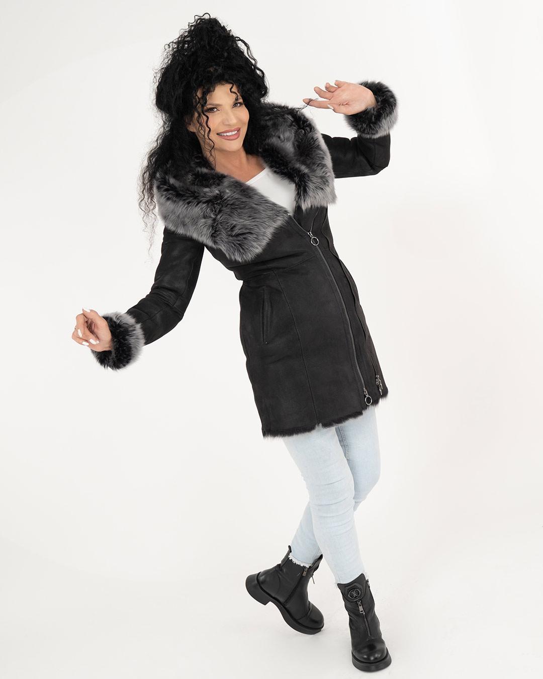 Ženski Monton Leona, Crni