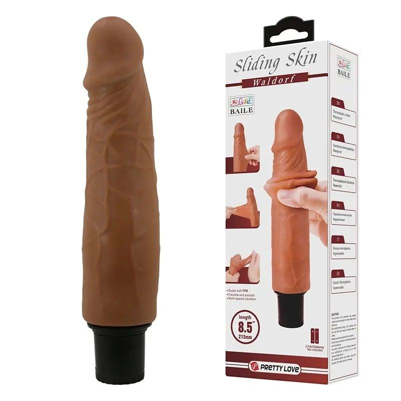 Vibrator sa kožicom koja se pomera Waldorf, 21.5cm