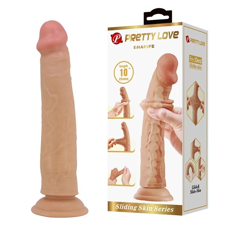 Dildo sa kožicom koja se pomera Sharife, 25cm