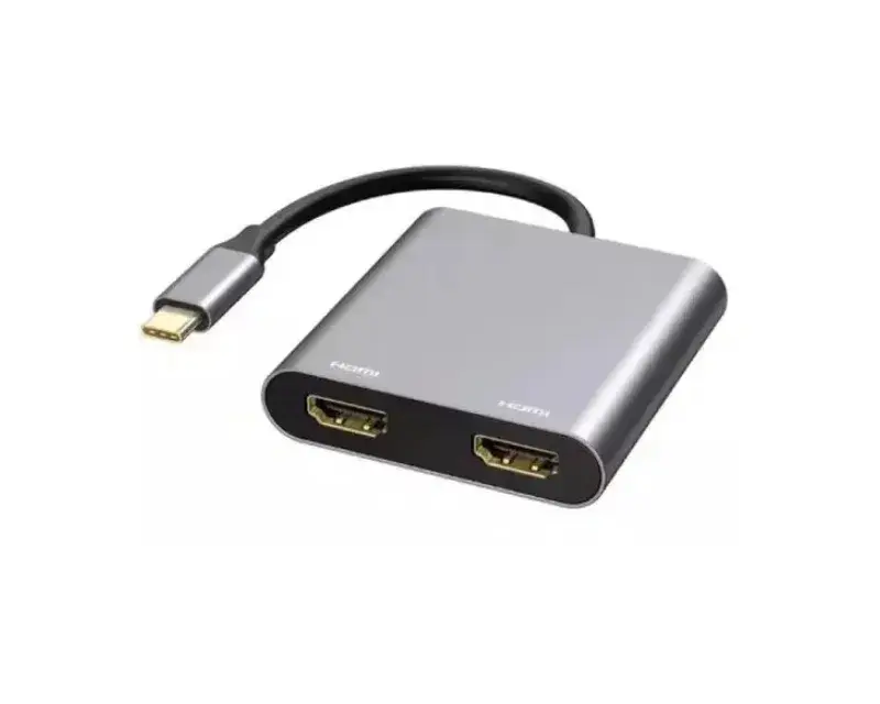 E-Green Adapter USB 3.1 tip C (M) na 2 x HDMI