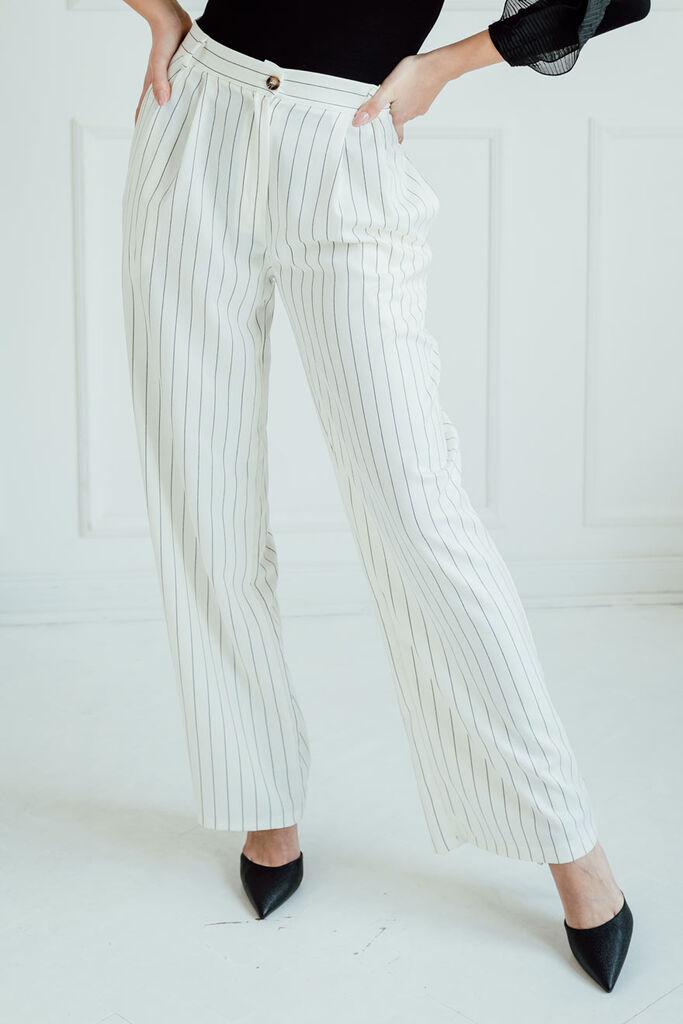 Obuca Trend Ženske pantalone Capri, Ravan kroj, Bele