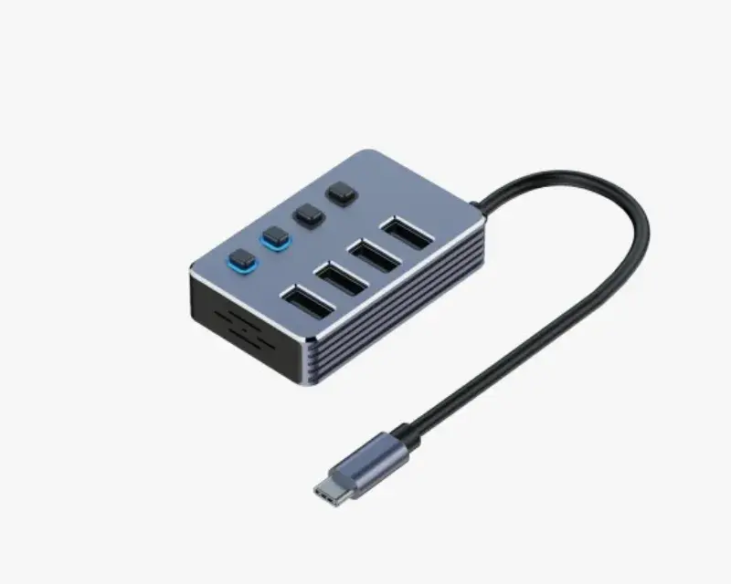 E-Green USB 3.1 tip C HUB, Superbrzi 4-portni USB 3.0 sa prekidačima