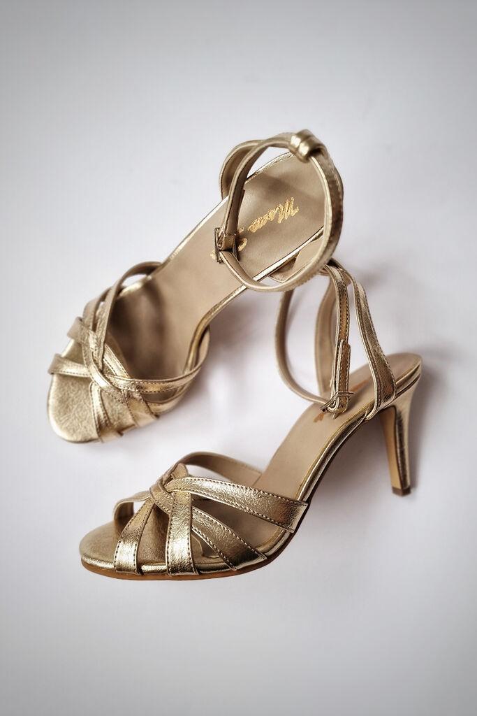 Obuca Trend Ženske sandale na štiklu Marilyn 842, Zlatne boje