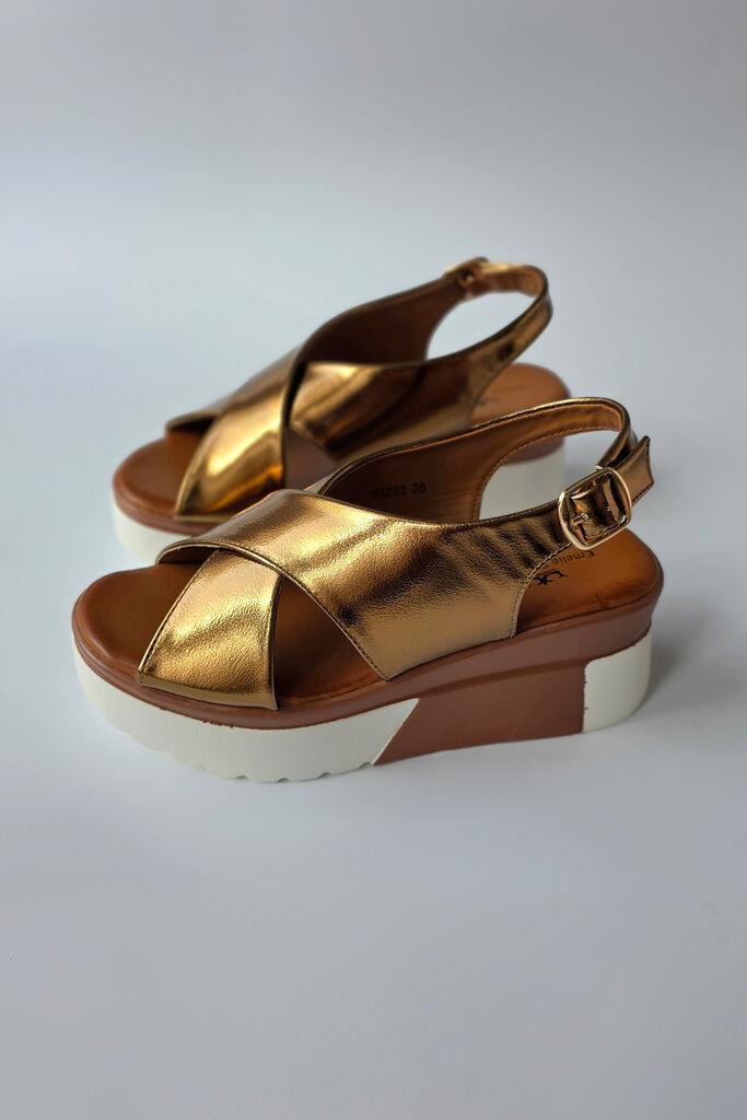 Obuca Trend Ženske sandale sa platformom S1282, Bronzane boje