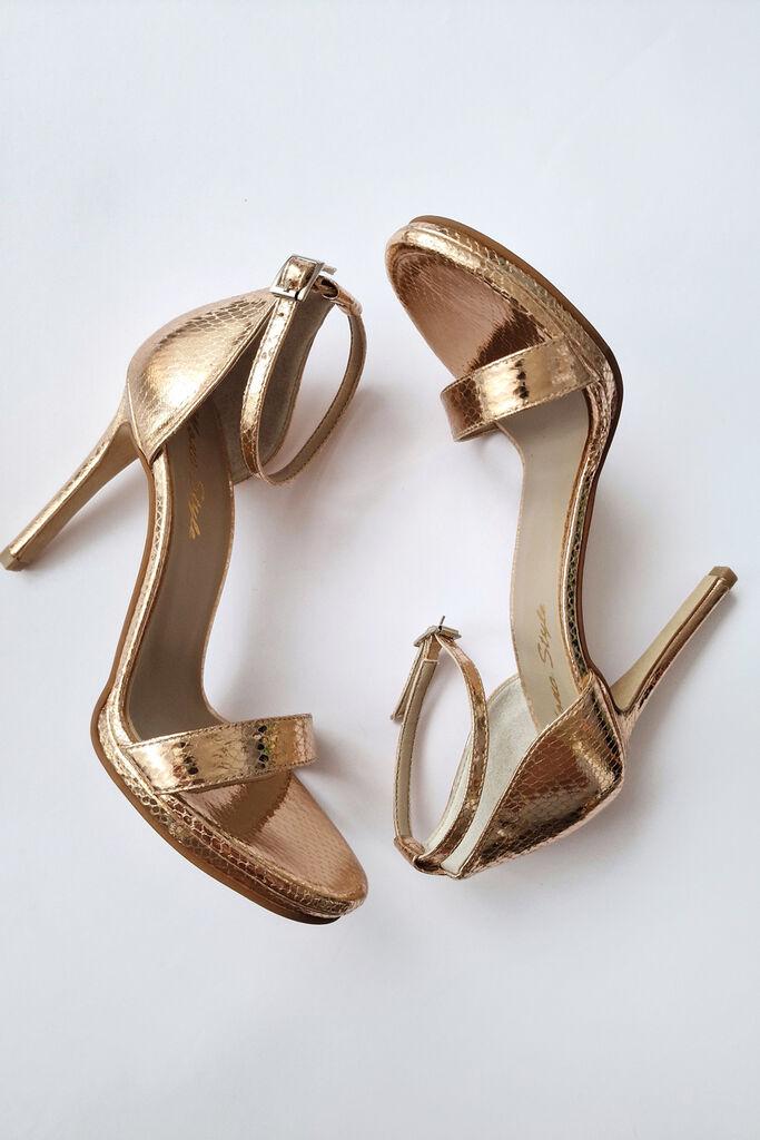 Obuca Trend Ženske sandale na štiklu Mojra 1166, Bronzane boje