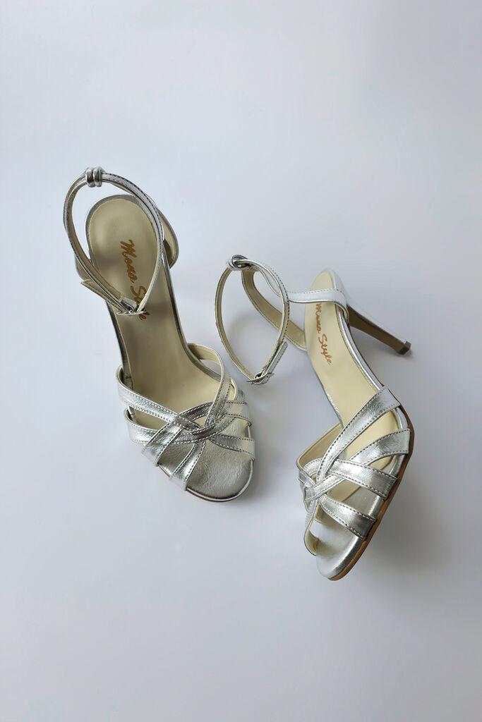 Obuca Trend Ženske sandale na štiklu Marilyn 842, Srebrne boje