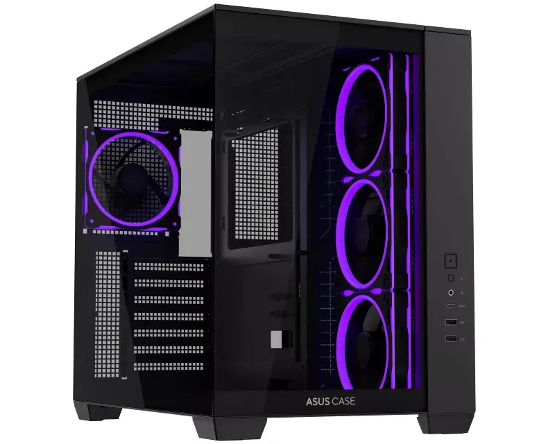 Asus Kućište A32 Plus, TG ARGB, Micro-ATX, Crno