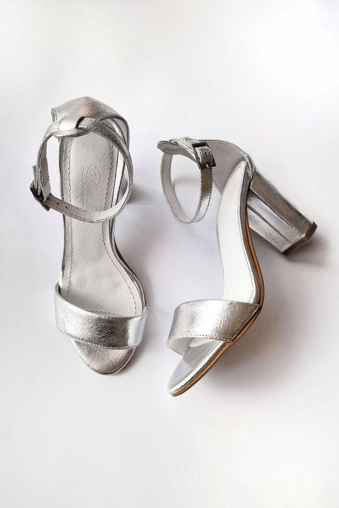 Obuca Trend Ženske sandale na štiklu Klara 3215, Srebrne boje