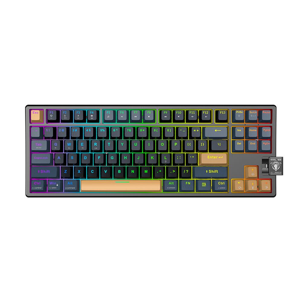 Jedel Žična tastatura WKL-102, Mehanička - Triple mode (Bluetooth, wireless, wired), Crna