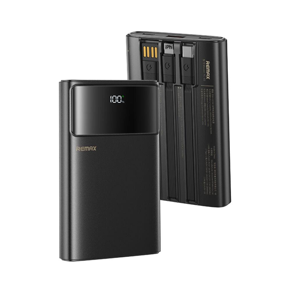 Remax Power Bank FC‑03 LED Light PD20W + QC22.5W 10000mAh, Crni
