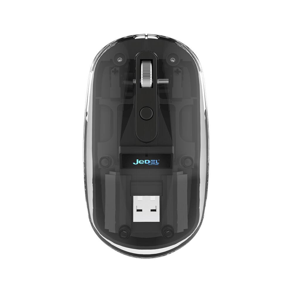 Jedel Bežični miš Dual Modes 2/1 WD131P, 1600DPI, Crni