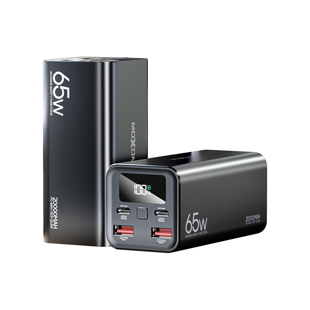Moxom Power Bank MX‑PB72 PD65W + QC22.5W 20000mAh, Crni