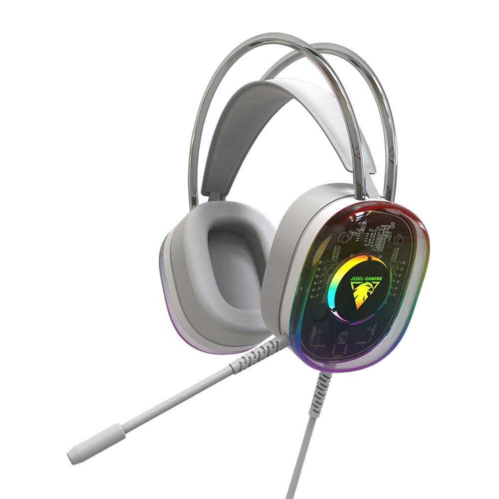 Jedel Gejmerske slušalice RGB sa mikrofonom  GH580, Sive