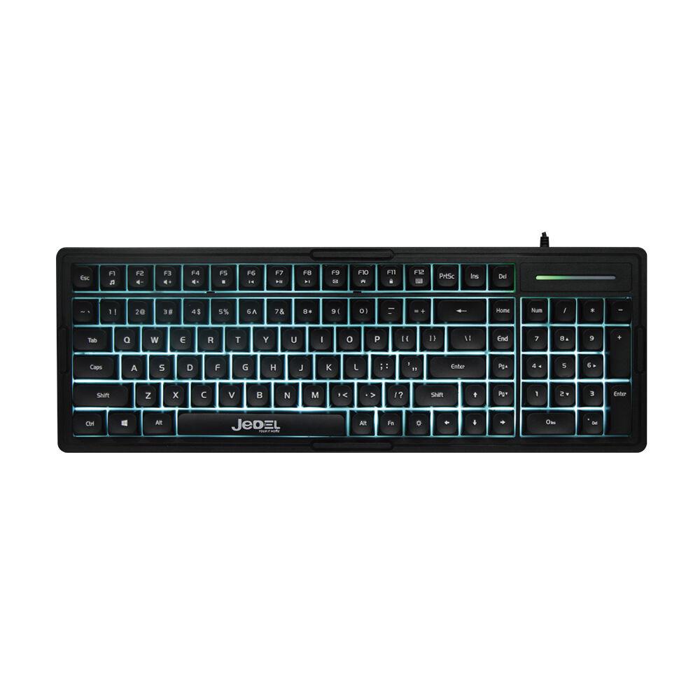 Jedel Žična gejmerska tastatura K32, Mehanička, LED Light Keyboard, Crna
