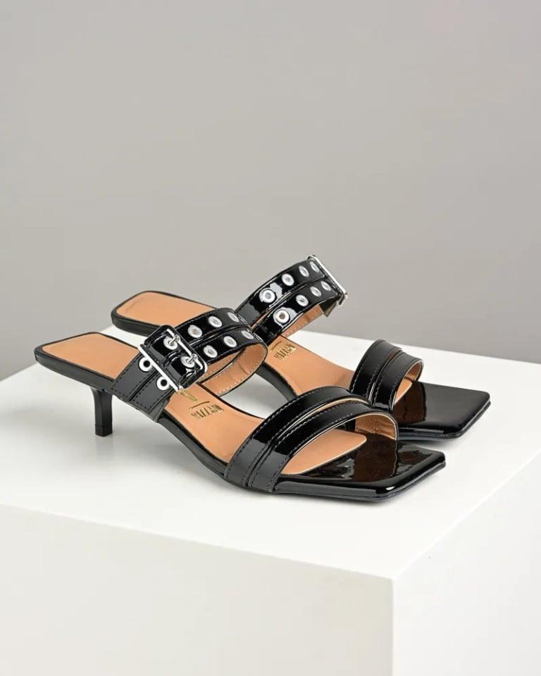 Vizzano Ženske papuče na štiklu 6518.103.13488, Crne