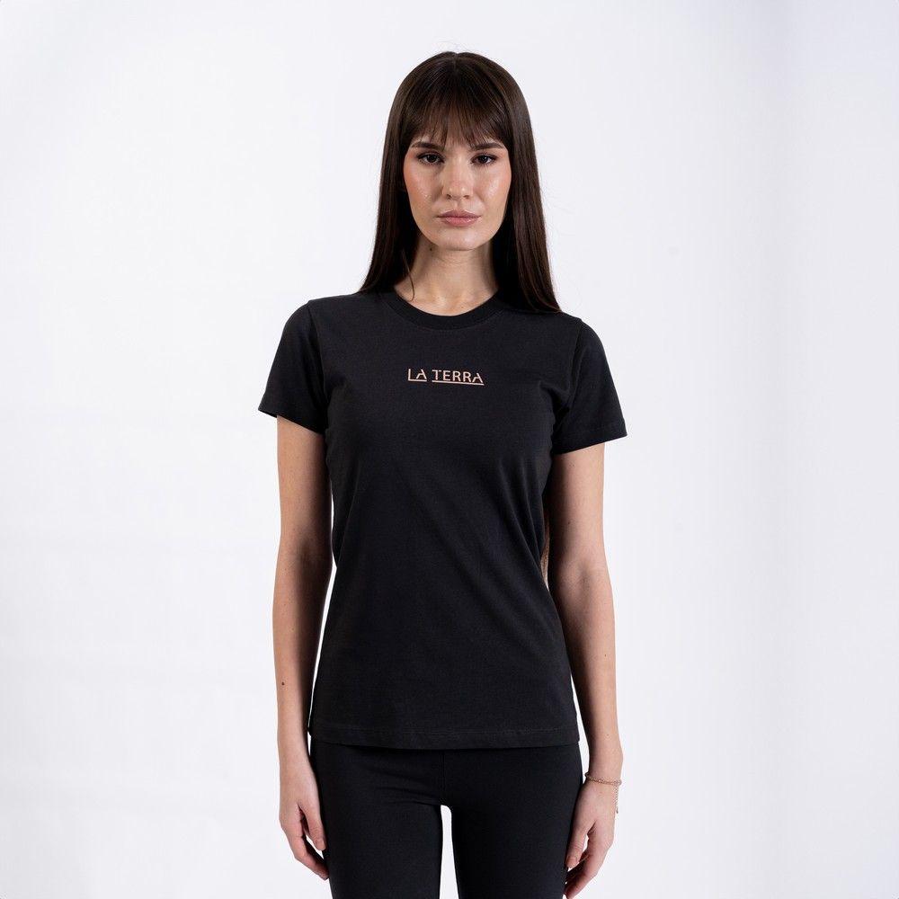 La Terra Ženska majica kratak rukav luna W, Crna
