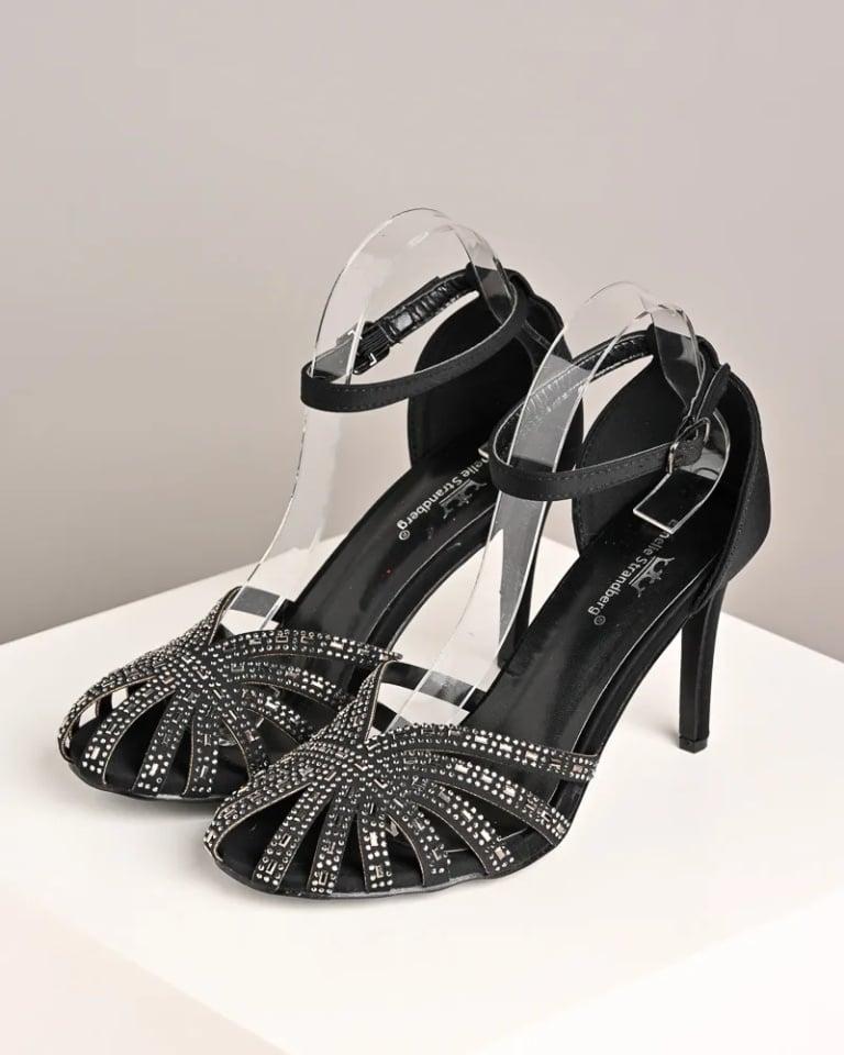 Emelie Strandberg Ženske sandale na štiklu S47, Crne