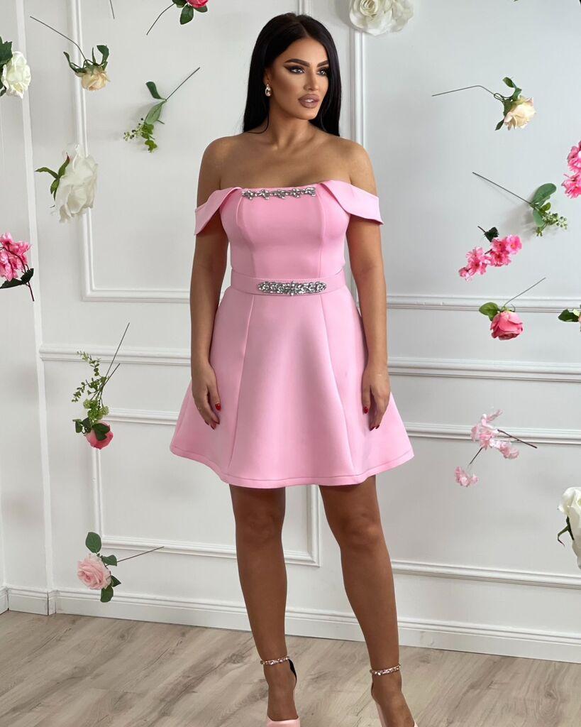 Squareonline Ženska haljina Pink Sparkle, Roze