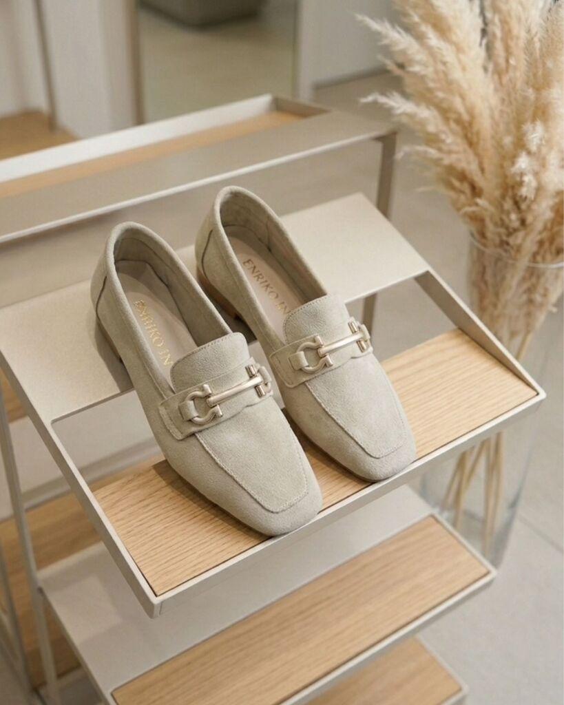 Squareonline Ženske mokasine Beige Elegance, Bež