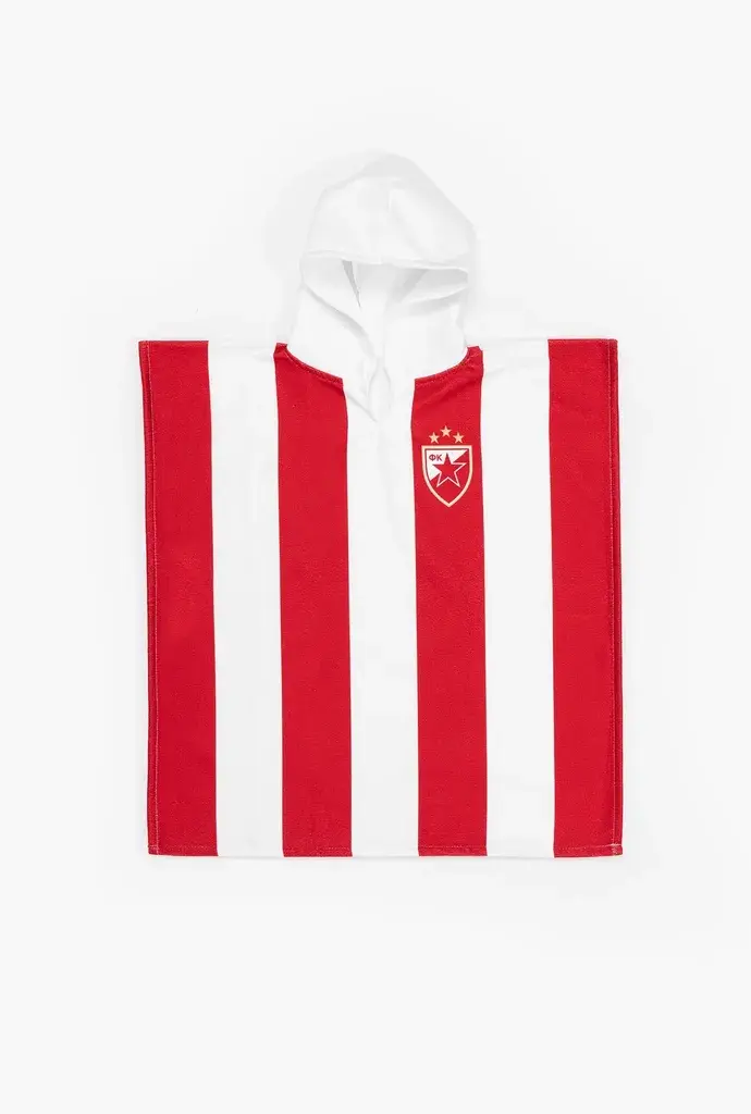 Crvena Zvezda-Stefan Pončo za bebe Crvena Zvezda, 60x60, Crveno-beli