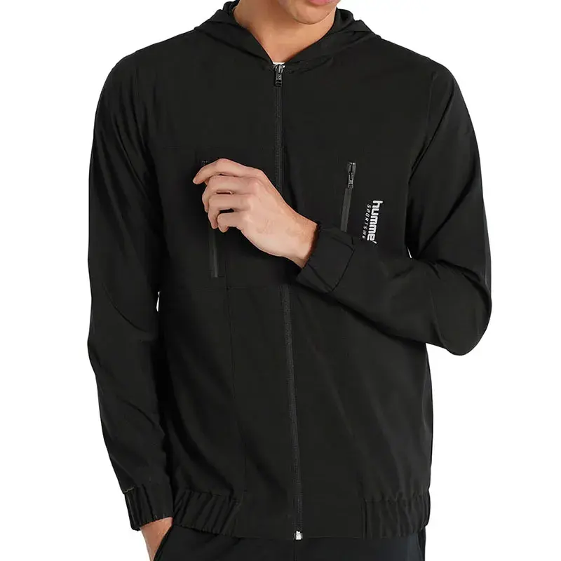 Hummel Muški duks HMLJerry Zip Hoodie, Crni