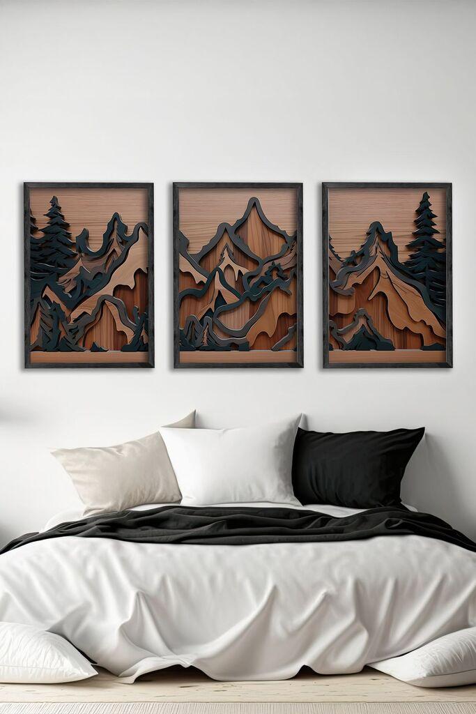 Wallity Slika Ersy3Syhcrv44, 3 dela, 34 x 49 cm