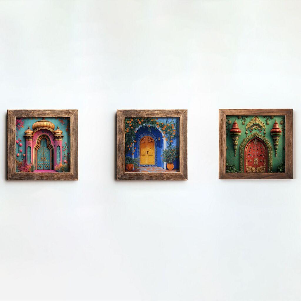 Wallity Slika UKZM072, 3 dela, 16 x 16 x 2 cm