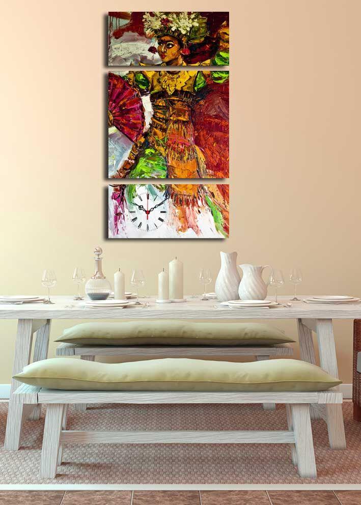 Wallity Zidni sat 3P204045CS-9, 84x45 cm, 3 dela