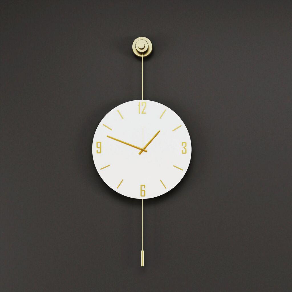Wallity Zidni sat Mclock-00115, 37x80x7 cm, Zlatne boje