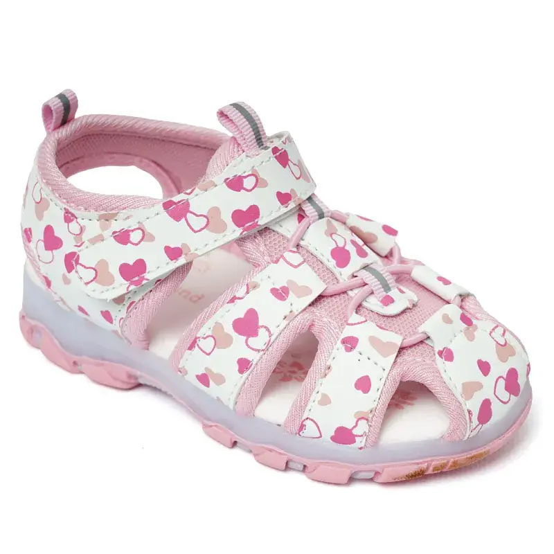 Eastbound Sandale za devojčice Flowery, Belo-roze