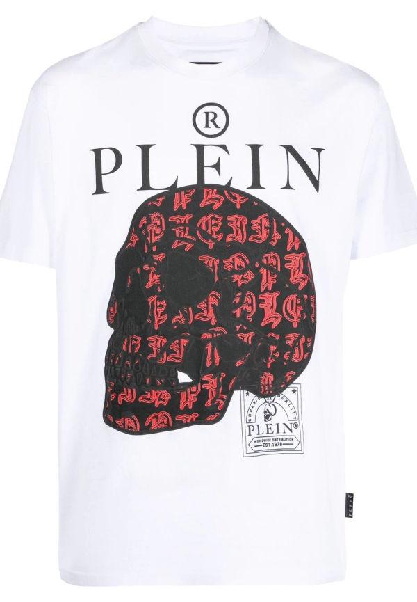 Philipp Plein Muška majica PACCMTK6273PJY002N-01, Bela