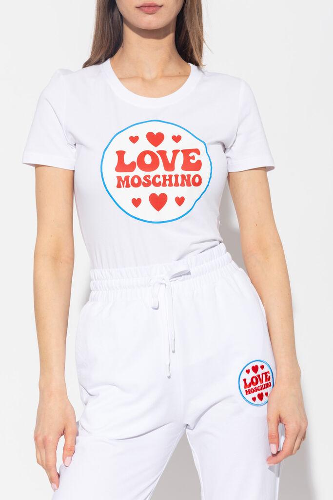 Love Moschino Ženska majica W4H1920E1951-A00, Bela