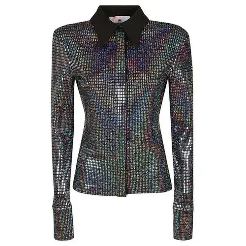 Chiara Ferragni Ženska košulja 73CBL216J0038-899, Srebrno-Crna