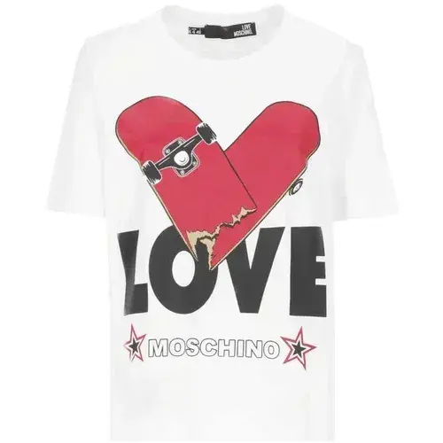 Love Moschino Ženska majica W4F153SM3876-A00, Bela