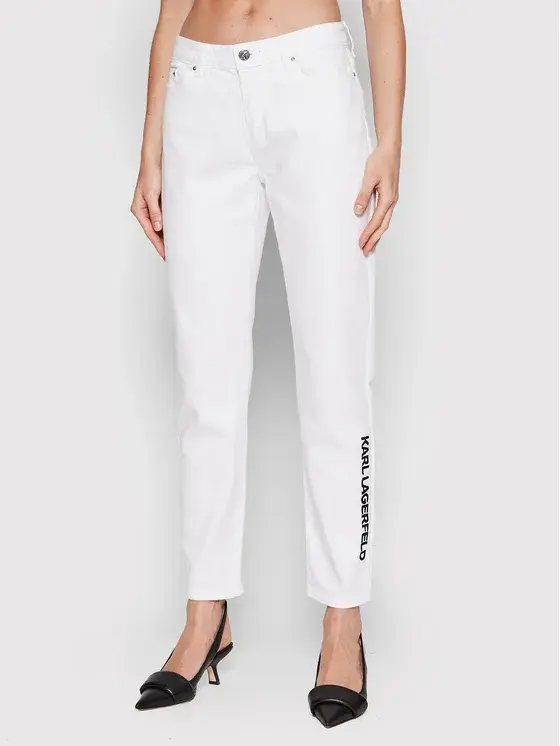 Karl Lagerfeld Ženske pantalone 221W1101-815, Bele