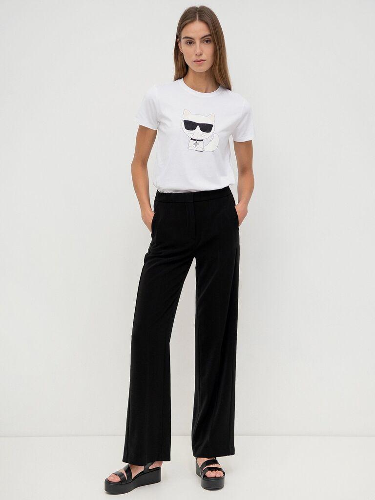 Karl Lagerfeld Ženske pantalone 211W1003-999, Crne