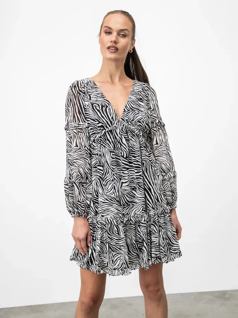 Michael Kors Ženska haljina MU2806Y636-110, Crno-Bela