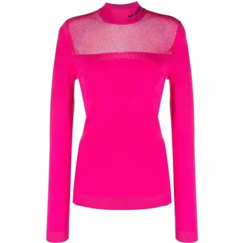 Karl Lagerfeld Ženski džemper 221W2001-554, Ciklama